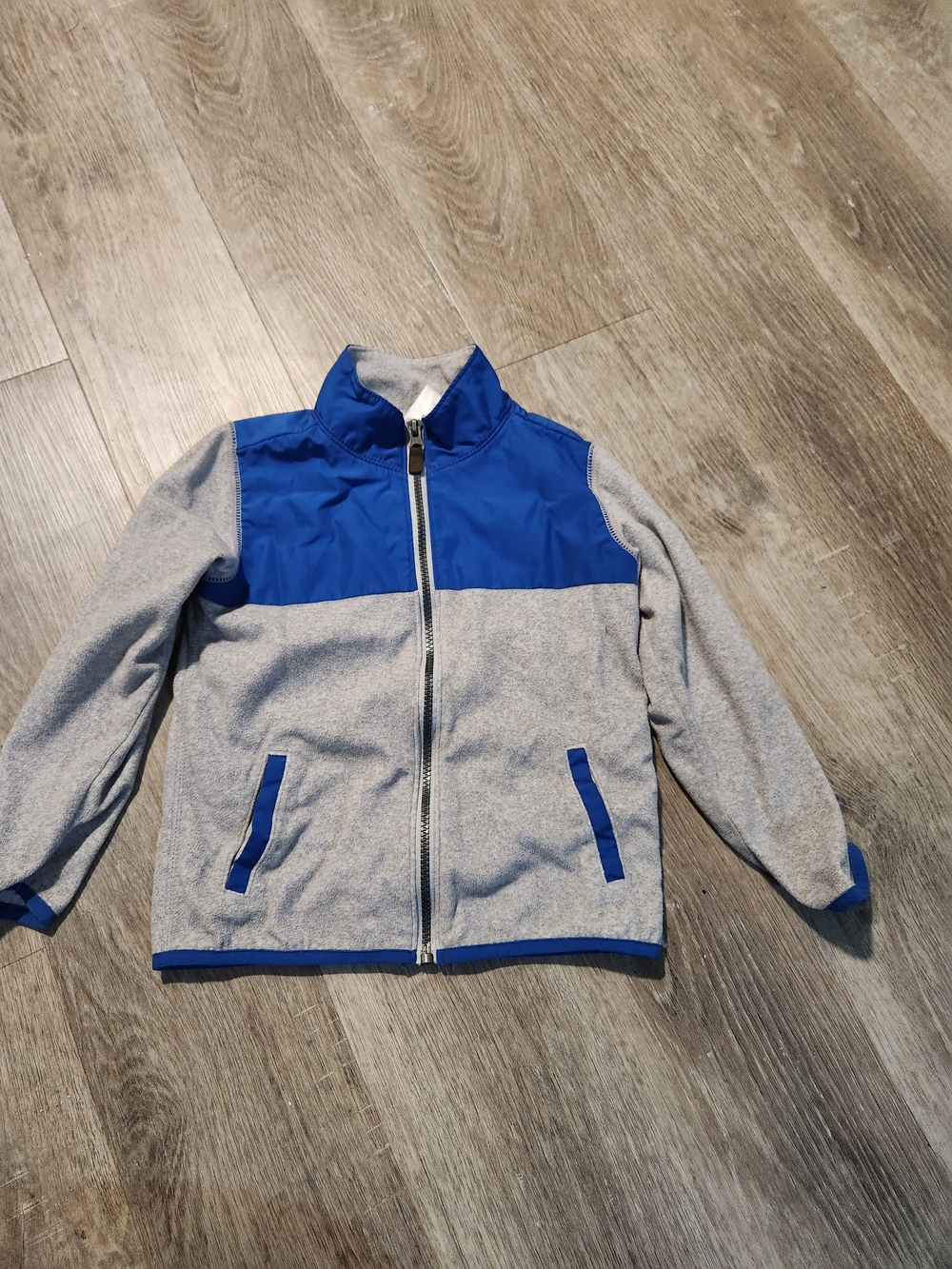 Carter's Gray and Blue Full-Zip Kids Jacket